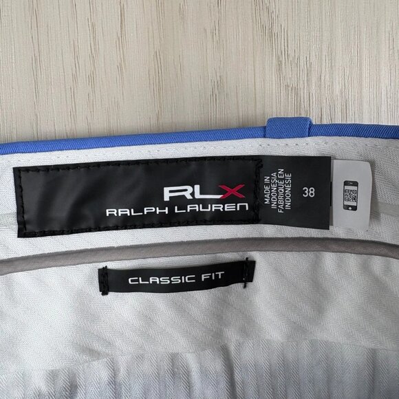 RLX Ralph Lauren Mens Blue Classic Fit Performance Golf Club Shorts Size 38 - Picture 3 of 10